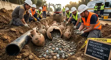 العثور على 600 كجم من العملات الرومانية في إسبانيا