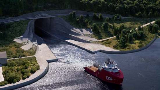 النرويج تشرع في بناء أول نفق للسفن في العالم داخل جبالها