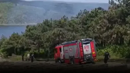 حريق في غابة مدينة سلطان غازي بإسطنبول