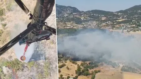أنطاليا.. حريقٌ حرجيّ في قضاء كاش تتصدّى له فرق جوّية وبرّية