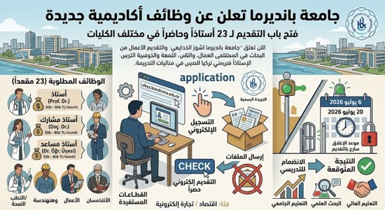 جامعة بانديرما تعلن عن 23 وظيفة أكاديمية جديدة