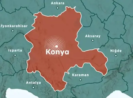 هزة أرضية بقوة 4.2 ريختر تضرب منطقة كولو في قونية وسط تركيا