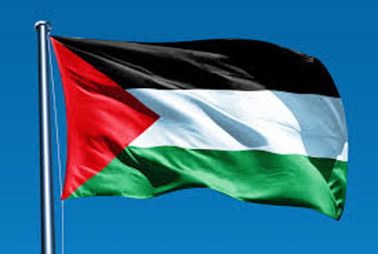 ‫العلم الفلسطيني – سفارة دولة فلسطين في سورية‬‎
