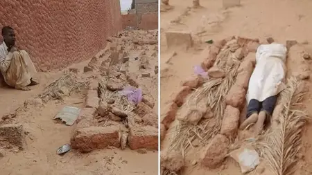 يا وجع القلب ..شاب جزائري ماتت والدته فنام بجوار قبرها سنتين