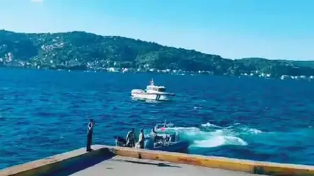 استخراج لغم عثر عليه في مضيق البوسفور