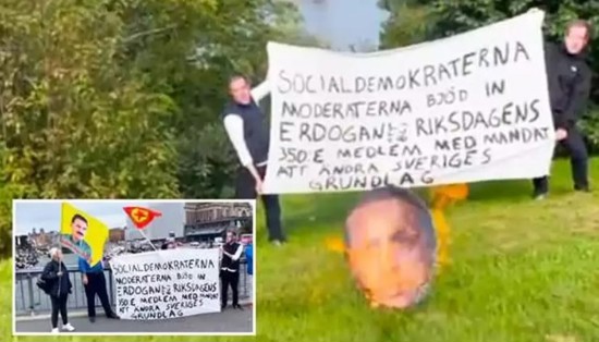 هل سترد تركيا؟..  أنصار حزب العمال الكردستاني يحرقون رأس دمية تمثل أردوغان في السويد