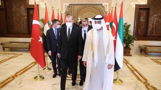 مراسم استقبال الرئيس التركي رجب طيب أردوغان في أبوظبي
