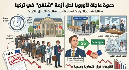 دعوة عاجلة لأوروبا لحل أزمة "شنغن" في تركيا