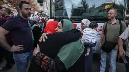 قافلة الحج الأولى تغادر غزة  متوجه إلى الأرضي المقدسة