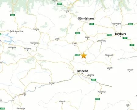 عاجل... زلزال بقوة 4.2 درجة في ولاية غوموشهانة التركية