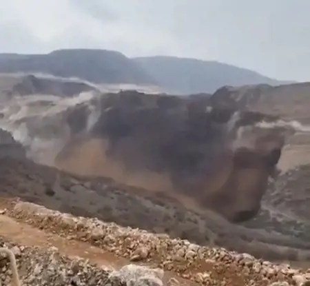انهيار مروع لمنجم ذهب في ولاية إرزنجان التركية