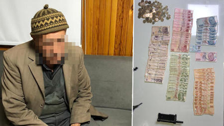 اعتقال متسول بحوزته 2500 ليرة في بورصة