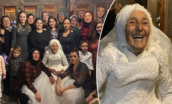 مُسنة تركية ترتدي "الأبيض" بعد 70 عامًا