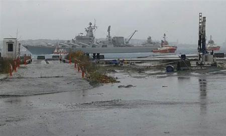 ​​​​​​​سفينة حربية روسية تنحرف عن مسارها في مضيق البسفور