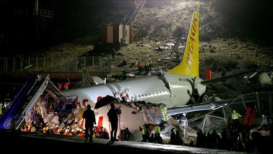 نقل 120 جريحًا إلى المستشفيات جراء تحطم الطائرة بمطار صبيحة