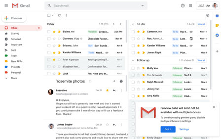 ​​​​​​​تحديث جديد على "Gmail" في 20 فبراير