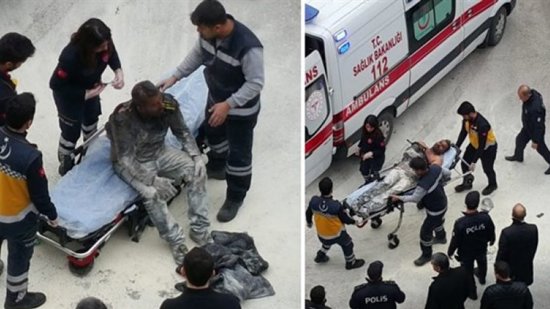 مصادر: تركي يشعل النار في جسده: أطفالي جائعون!