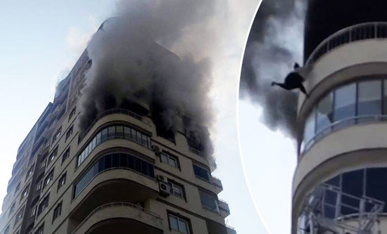 تركيّة تقفز من الطابق الثامن بعد اندلاع النار في شقتها