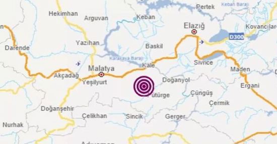زلزال بقوة 3.5 في ملاطية شرق تركيا