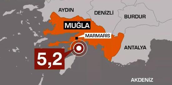 عاجل// زلزال بقوة 5.2 درجات يضرب غرب تركيا