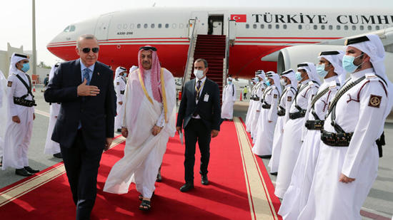 الرئيس أردوغان يصل إلى قطر