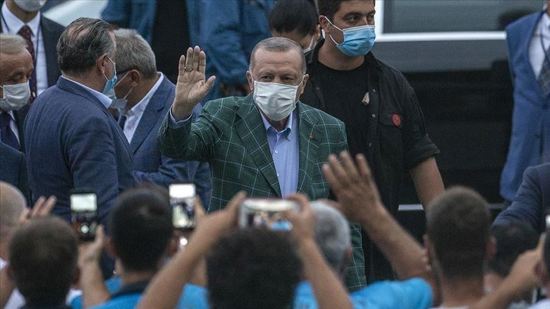 الرئيس التركي يتفقد أعمال بناء ثاني مطار فوق سطح البحر
