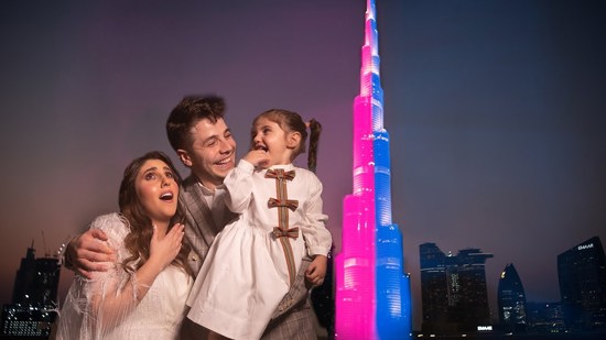 أكبر حفلة معرفة جنس المولود ليوتيبوبرز في برج خليفة