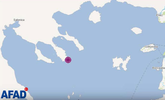 زلزال بقوة 4.4 درجة في بحر إيجة