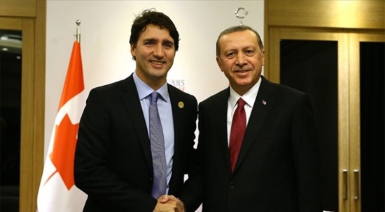 تفاصيل المحادثة الهاتفية بين أردوغان ورئيس الوزراء الكندي