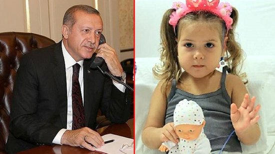 اتصال هاتفي بين الرئيس أردوغان والطفلة المعجزة "عايدة"